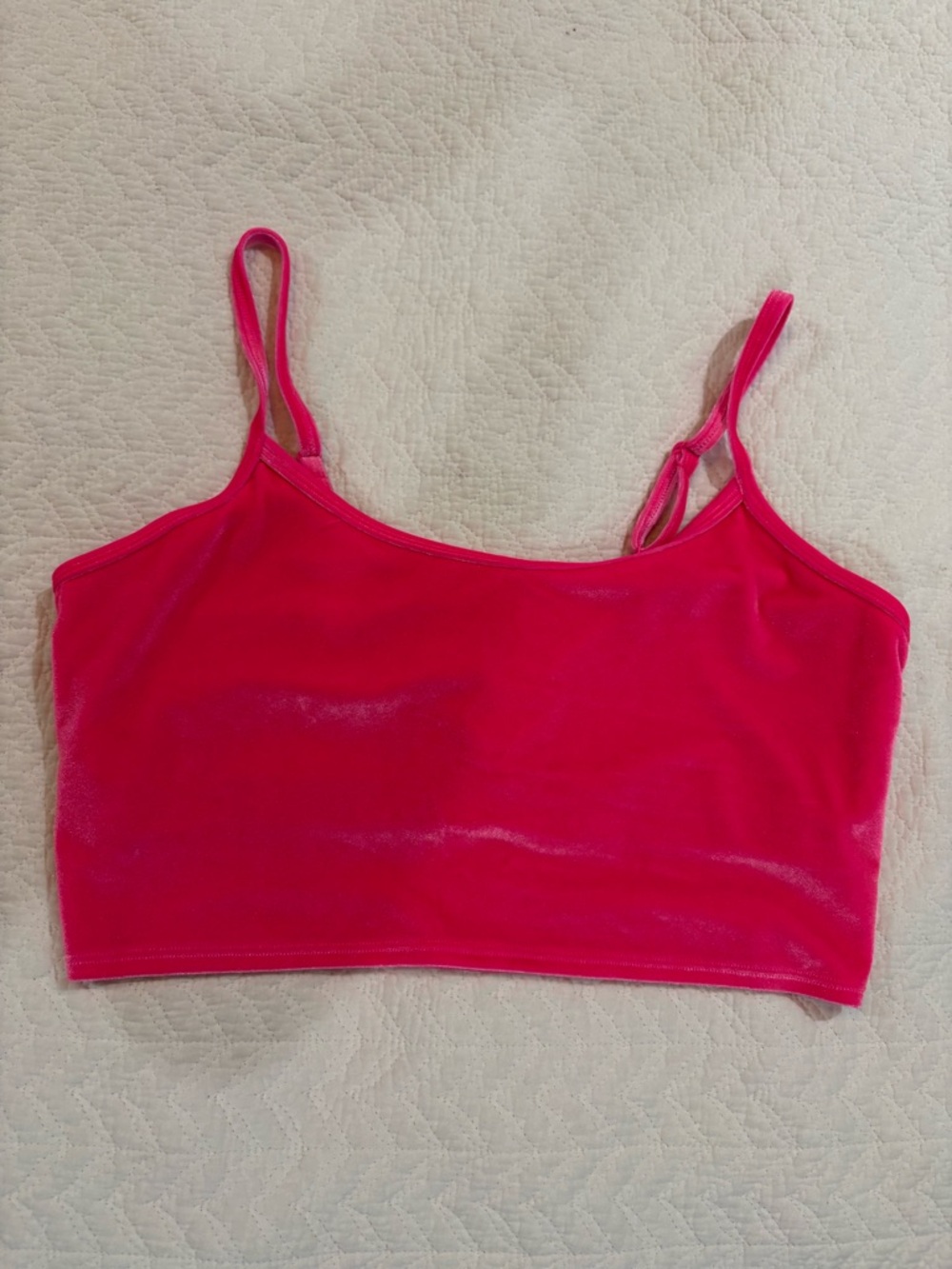 PINK Victoria's Secret Bright Pink Velvet Tank
